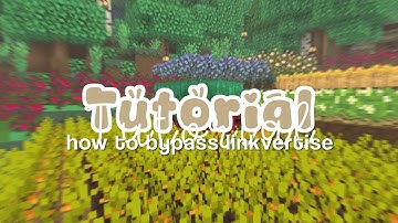 MINECRAFT TUTORIAL 💌 HOW TO BYPASS LINKVERTISE WEBSITE #tutorial