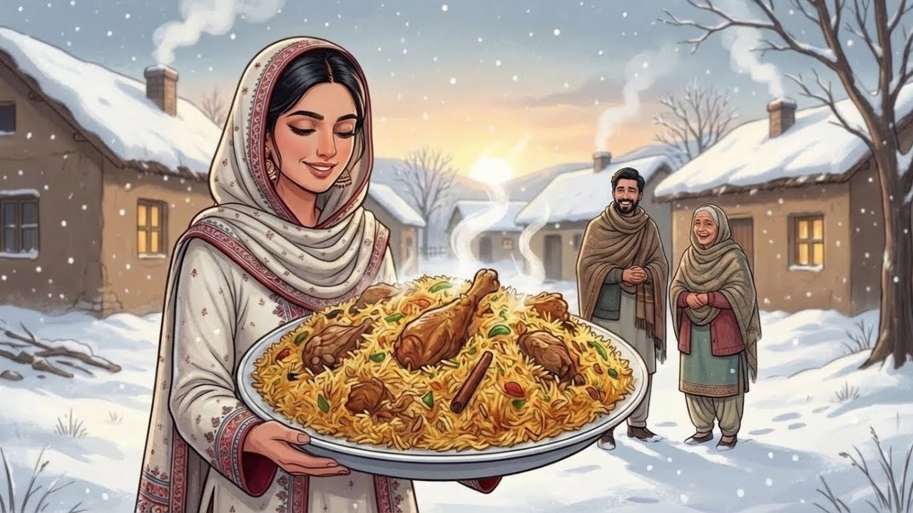 I cooked Biryani for My Mother in Law in Extreme Cold Weather 😋 Village Life Secret | ASMR VLOG