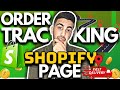 How to add order tracking page on shopify  track your order page