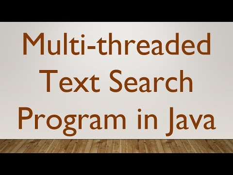 Multi-threaded Text Search Program in Java