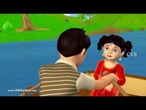 Row row row your boat - 3D Animation English Nursery rhyme for children with lyrics