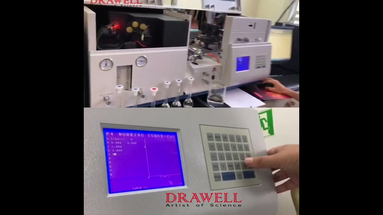 DRAWELL Atomic Absorption Spectrometer Laboratory AAS 