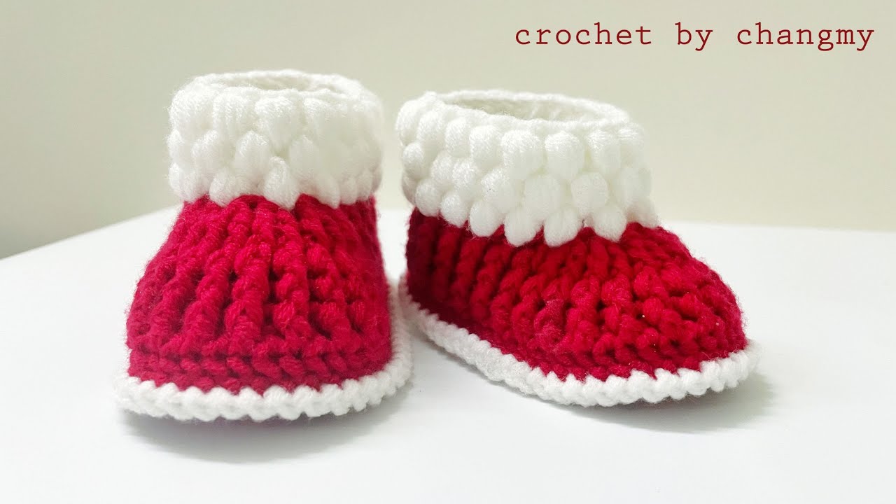 158. DIY crochet baby shoes | Hướng dẫn móc giày cao cổ siêu xinh cho bé | crochet by changmy