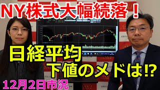 2021年12月2日【NY株式大幅続落！日経平均下値のメドは！？】（市況放送【毎日配信】）