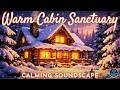 Warmth in the Winter Storm | Cozy Mountain Cabin Fireplace Soundscape Journey for Calm &amp; Relaxation