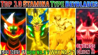 Top 10 Stamina Type Beyblade In Beyblade All Series | Beyblade Og | Metal | Beyblade Burst | AFS