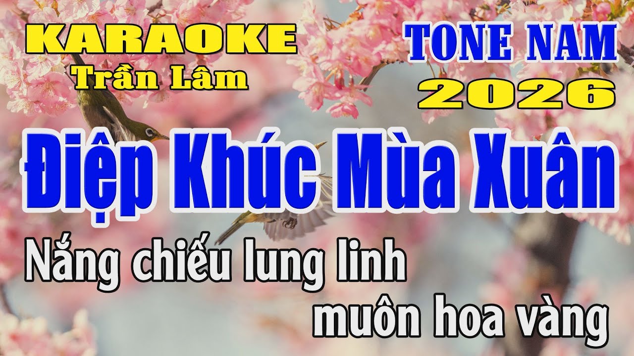 Karaoke Điệp Khúc Mùa Xuân Tone Nam ( Mi thứ ) Karaoke Trần Lâm