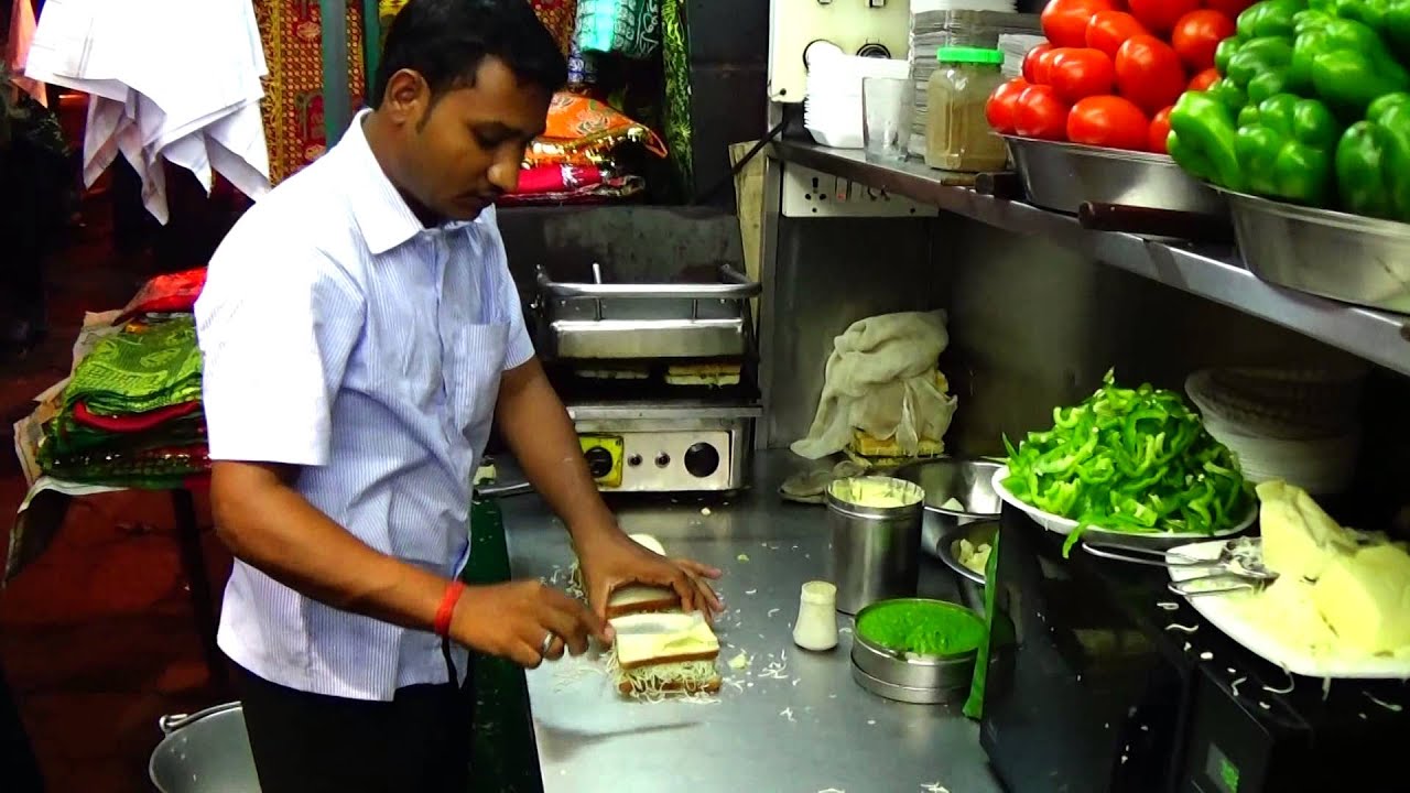 Veg. Cheese Grill Sandwich - Famous & Popular Street Food Of Mumbai, India | Street Food Of India