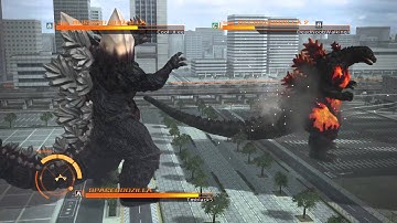 GODZILLA PS4 versus mode : SpaceGodzilla vs. Burning Godzilla 90