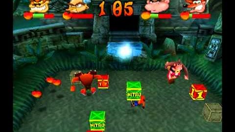Crash Bash - Warp Room 1: Ruins - 12) Jungle Bash Lv. 3