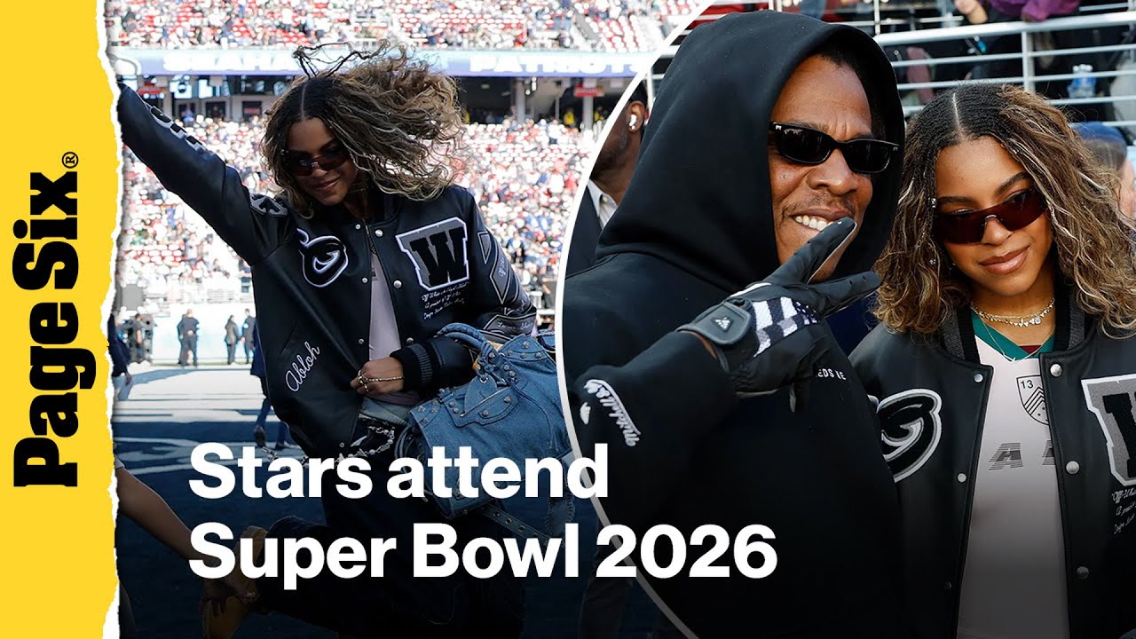 Kendall Jenner, Kim Kardashian, Lewis Hamilton, Jay-Z, and more stars attend Super Bowl 2026
