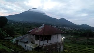 Suasana pagi pedesaan di pegunungan,suara ayam, suara burung, jangkrik, air mengalir dan hujan