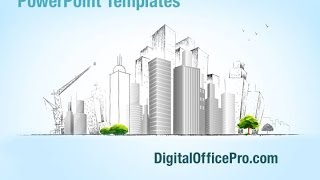 Architectural Building PowerPoint Template Backgrounds - DigitalOfficePro #00172