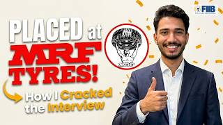 How I Got Placed at MRF Tyres | FIIB MBA Placement Journey | Anshuman Singh Rathore