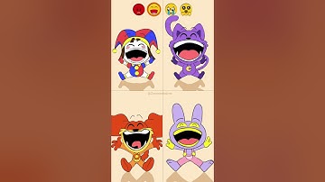 #Animation: CatNap DogDay Pomni Jax Who is better at Emoji Challenge😭 #tadc #smilingcritters #shorts