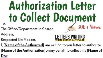 Authorization Letter for Collection of Document Sample | Authorization Letter for Collect Document
