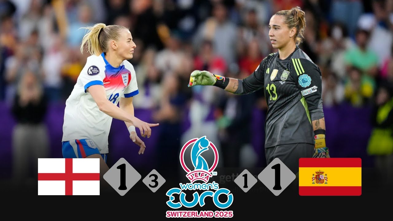 England vs spain Euro Women 2025 Final | All Goals & Highlights 🇬🇧🏆🇪🇸 FHD