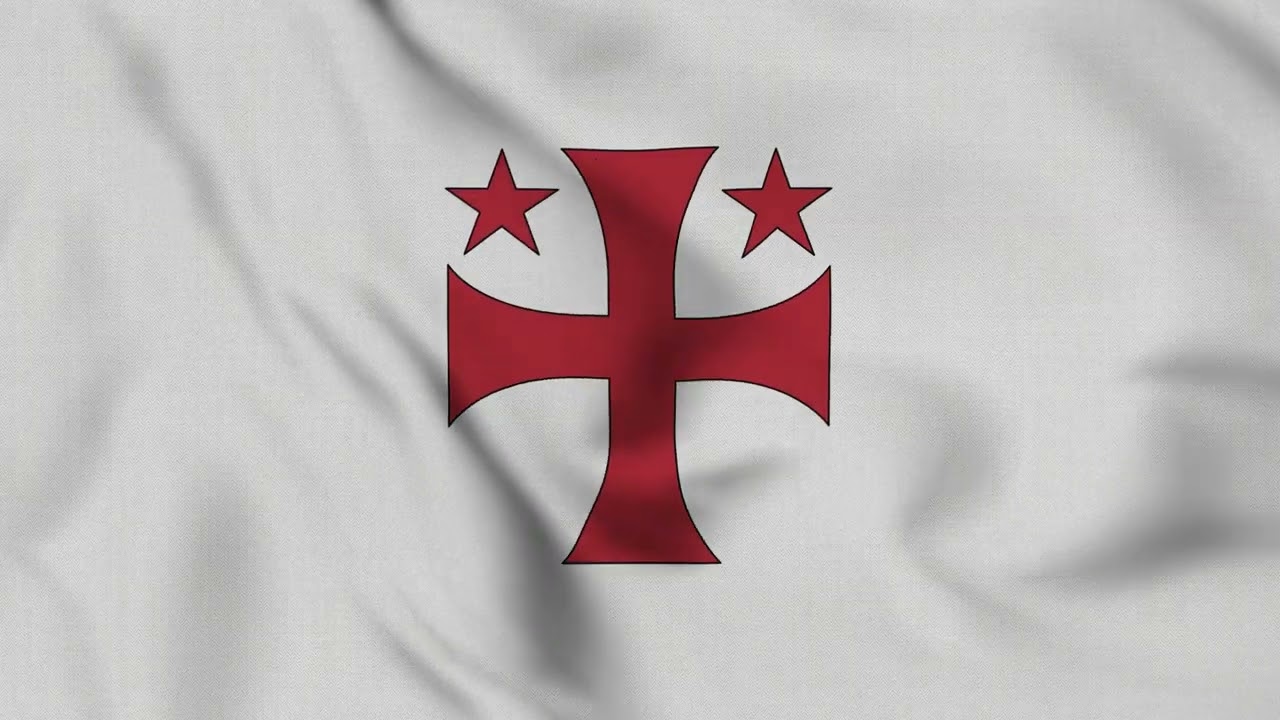 Order of the Blessed Virgin Mary Flag Waving 4K | Medieval Italian Catholic Order