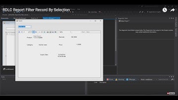 RDLC Report Filter Record By Selection