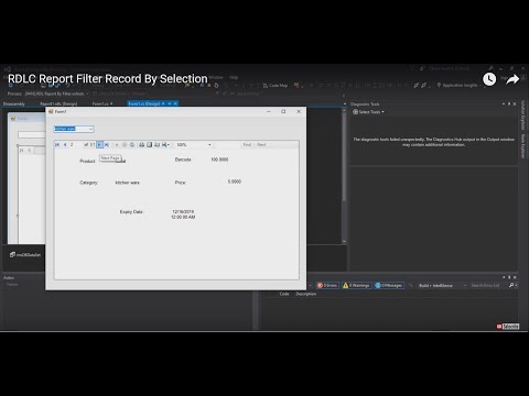 RDLC Report Filter