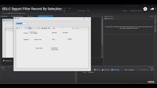 Rdlc Report Filter Record By Selection