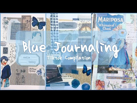 Blue Theme Journaling💙🦋| Video compilation asmr