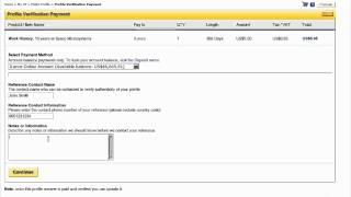 Profile Verification in ILance