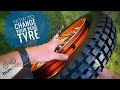 How to  fit a rear tubeless trials tyre