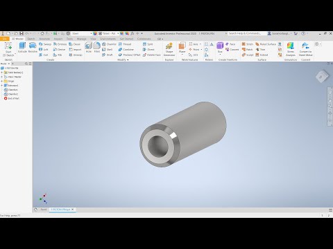 Inventor 2020 Piston Tutorial: Piston  Pin (1)