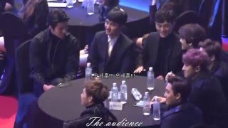 160217 가온 세훈 웨이보스타상 형들의 뜨거운 반응 ㅋㅋ엑소 exo 가수석