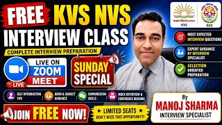 KVS NVS Interview 2026 | FREE Sunday Zoom Class