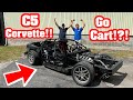 C5 corvette go cart  first test drive and donuts