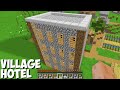 What IF BUILD TALLEST HOTEL for VILLAGERS in Minecraft ! SUPER LONGEST HOUSE !