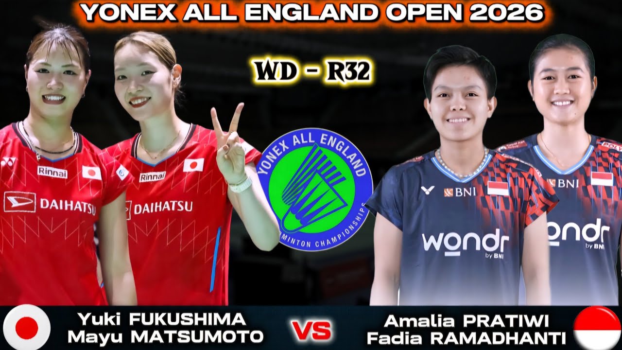 福島由紀/松本麻佑 (日本) vs プラティウィ/ラマダンティ (インドネシア) | オールイングランド 2026 バドミントン