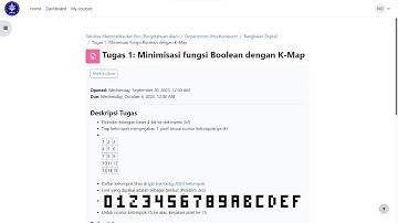 TUGAS 1 Minimisasi Fungsi Boolean dengan K-MAP