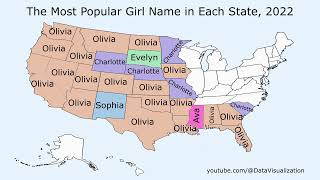 The Most Popular Girl Name in Each State, 2022