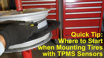 Quick Tip:  Where to start tire mount on wheels with TPMS sensors.