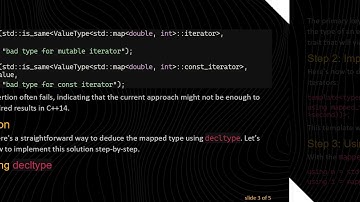 Resolving map::const_iterator Mapped Type Issues in C+ +