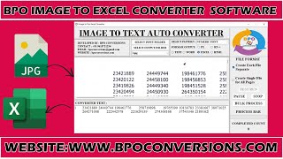 Image To Excel Bpo Conversions Software