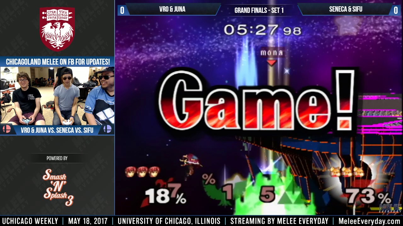 UChicago Weekly [5/18/17] - Team Melee Everyday vs. Seneca & SIFU - SSBM - Grand Finals