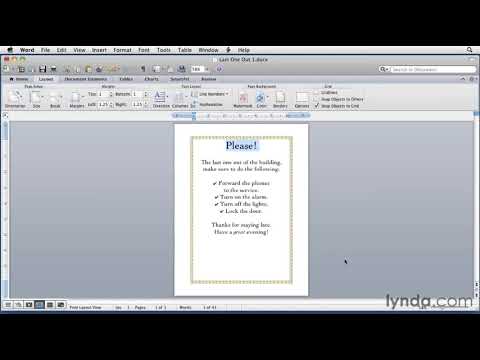 Word Tutorial - How to create page borders