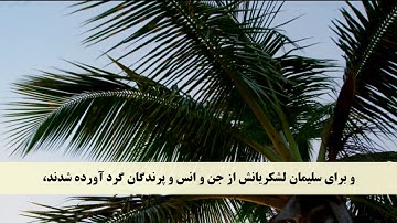 جز 19 ( سوره نمل از آیه 14 تا 22 ) با ترجمه فارسی صوتی و تصویری