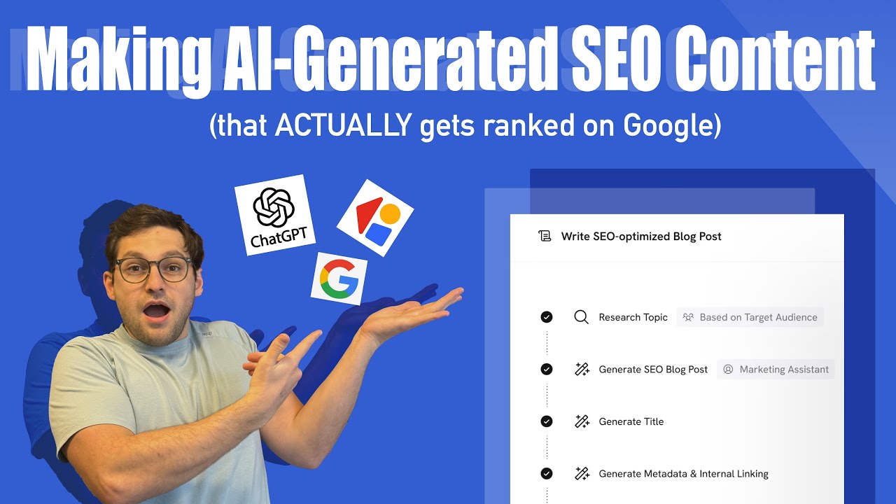 How to Make AI-Generated SEO Content that will Rank on Google - YouTube