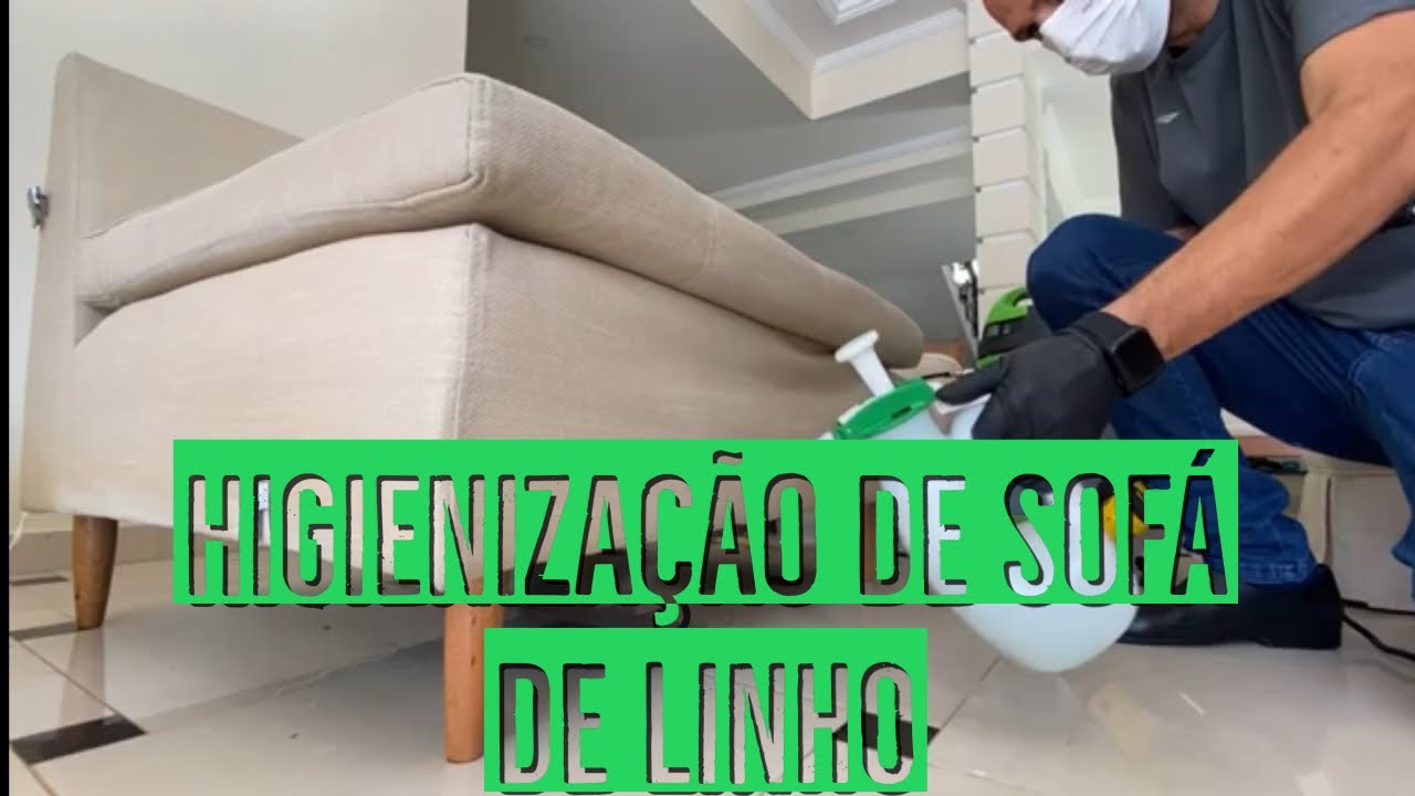 Higienização de sofá de linho e outros estofados