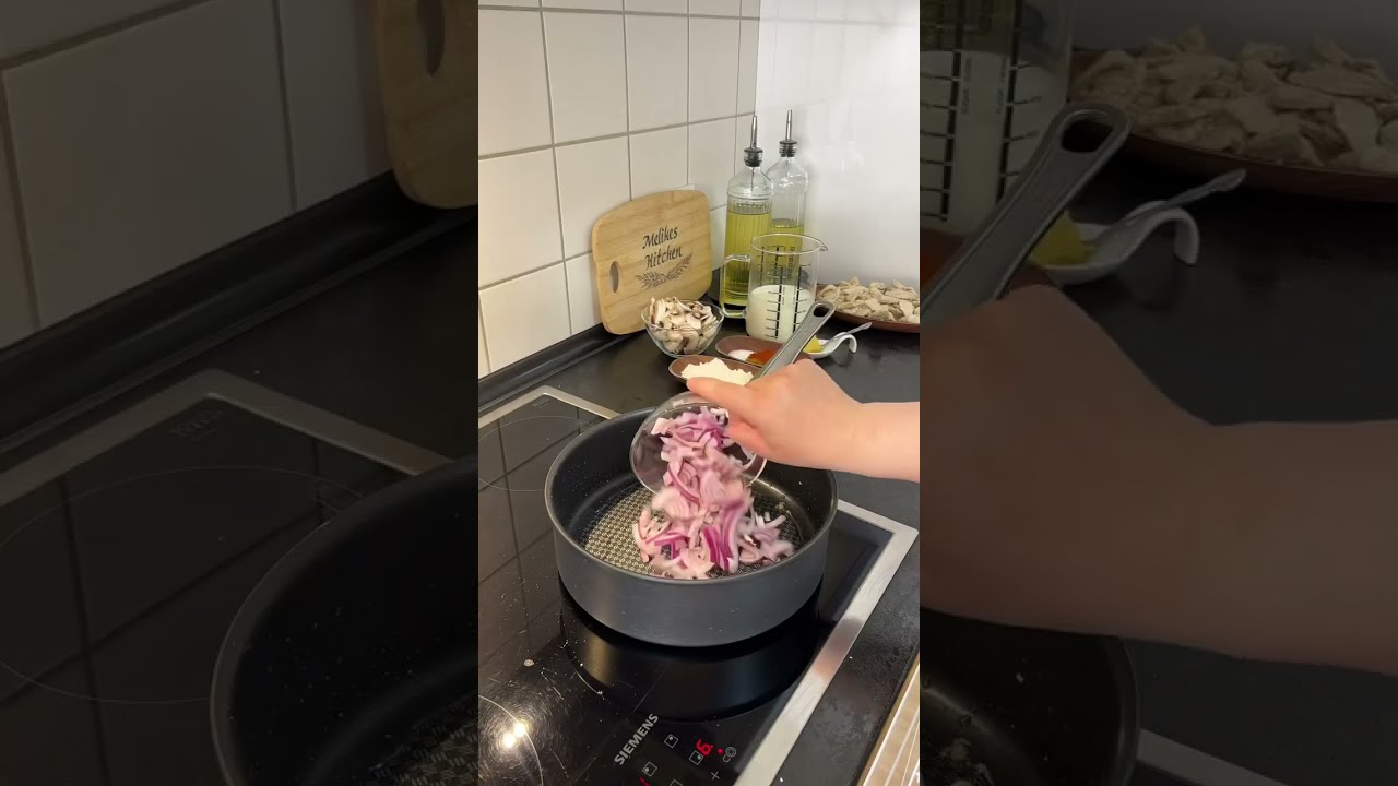 Leichte und schnelle Cremige Hähnchenpfanne #asmr #food #foodie - YouTube