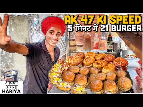 25/- Rupees Only   17 Years Old Speedy Singh sells Jumbo Burgers   Indian Street Food