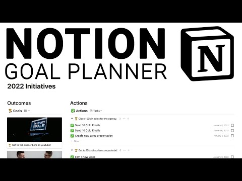 Notion Tutorial: Goal Tracker for 2022 in Notion!