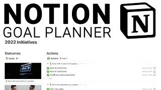 Notion Tutorial: Goal Tracker for 2022 in Notion! screenshot 3