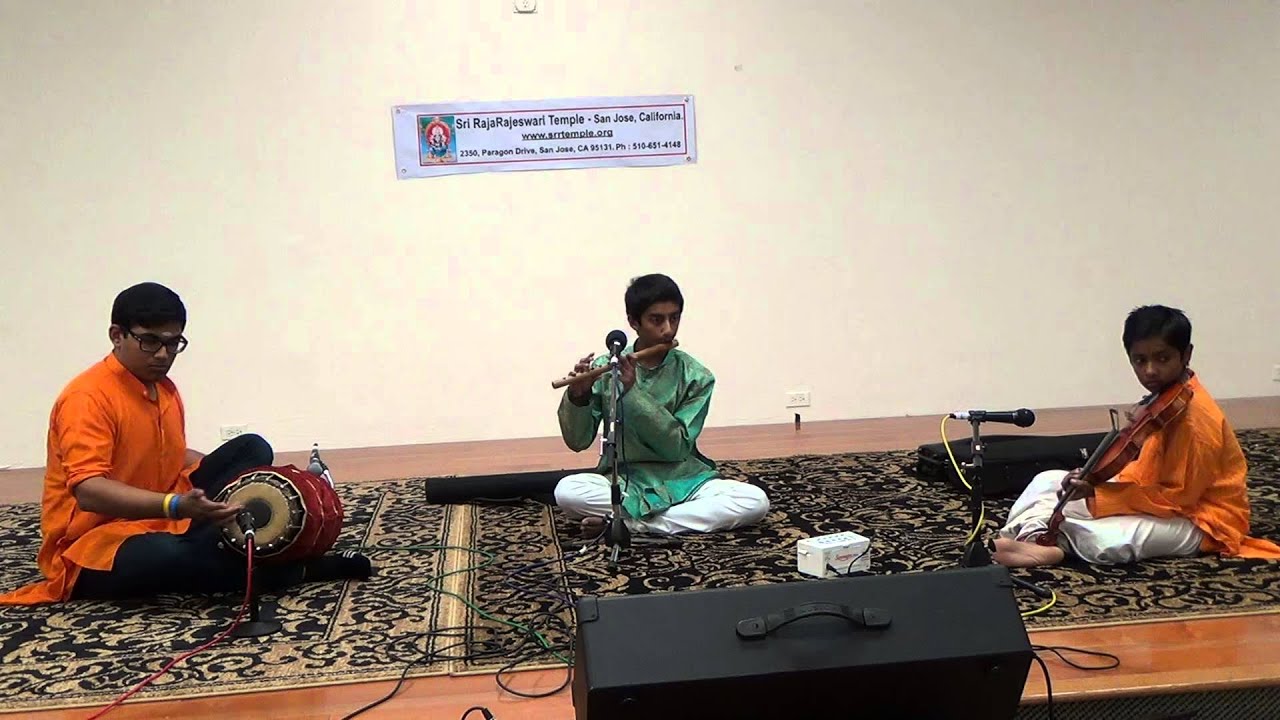 SRR Temple Shreyas, Shreyas, Adarsh - flute, violin, mridangam - YouTube