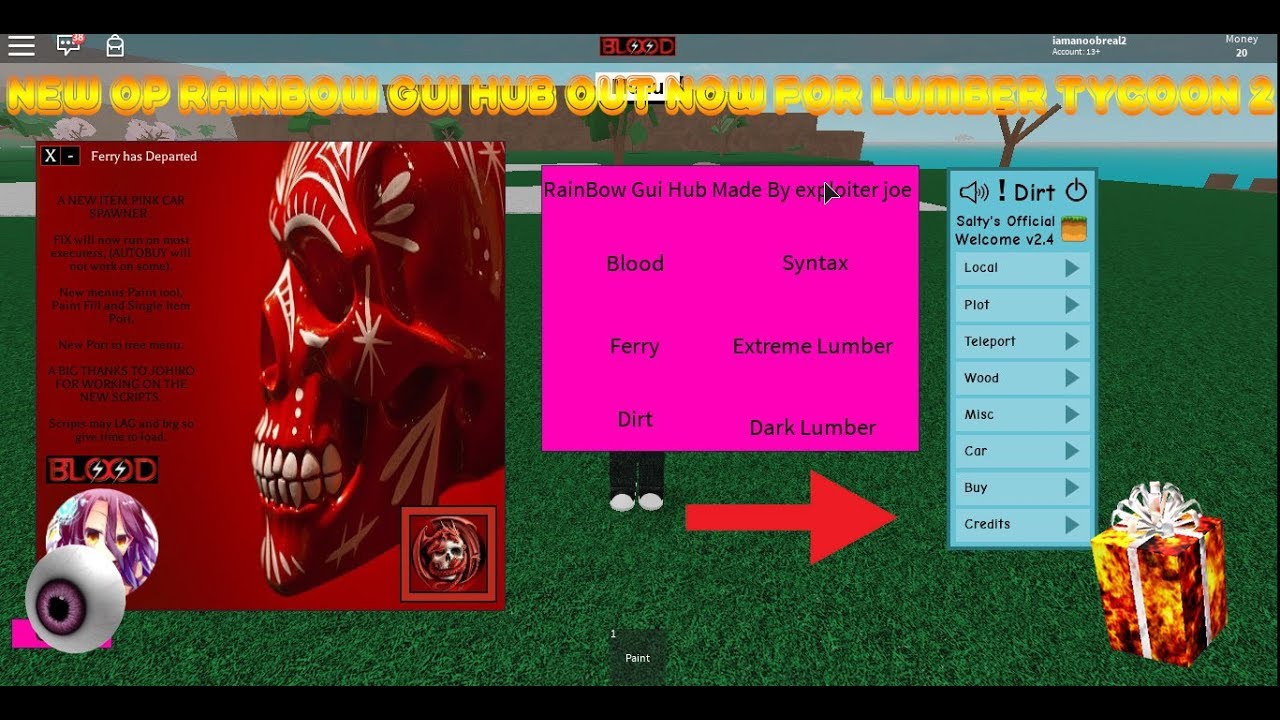 Roblox Script Hub Gui - roblox admin hack script lumber tycoon